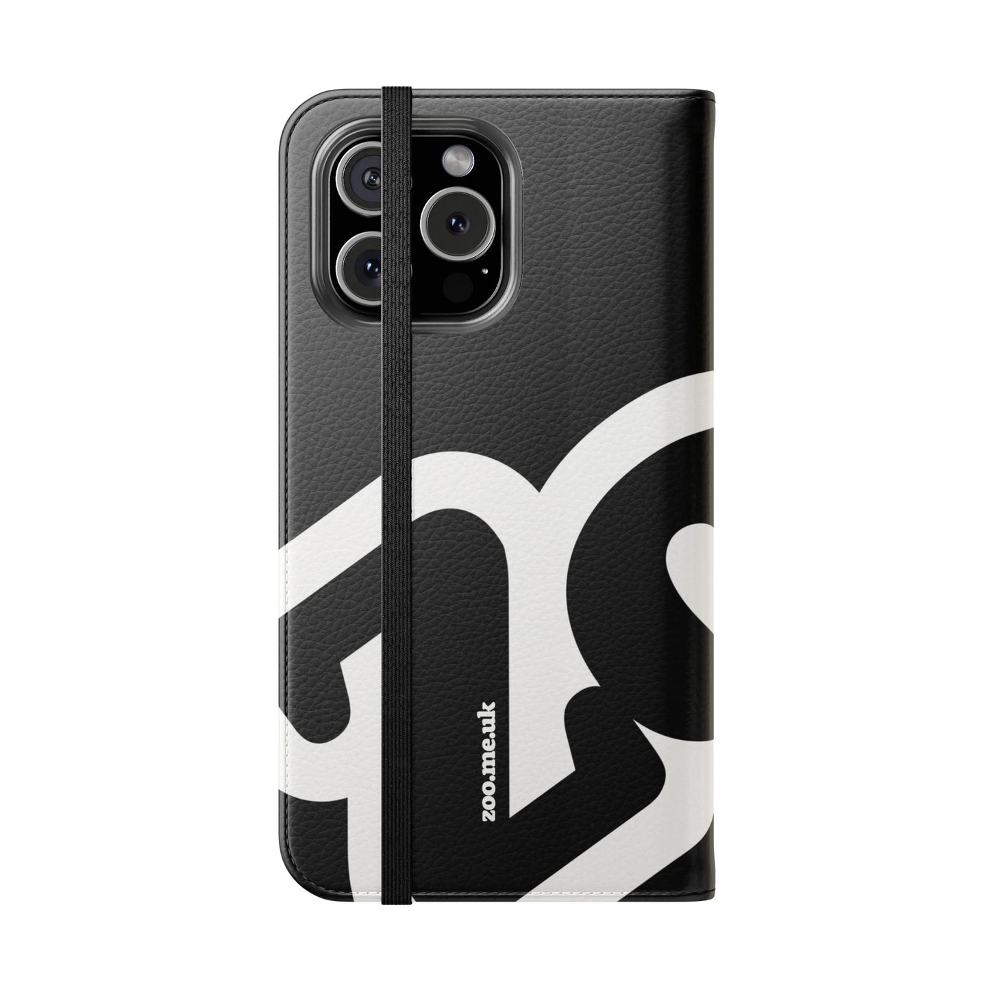 Zoo® Black Flip Case - Phone Wallet with Card Holder