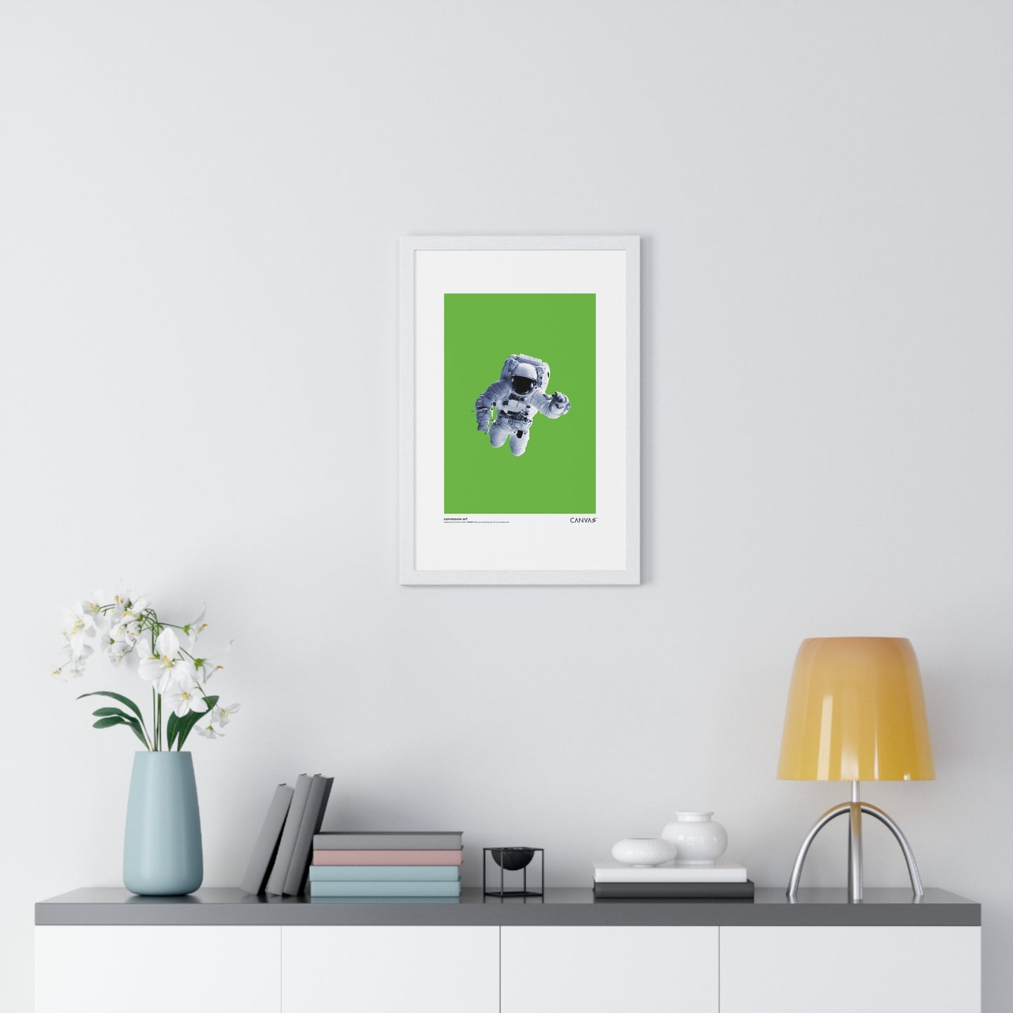 CANVAS™ SPACEMAN-GREENSCREEN Portrait Framed Poster