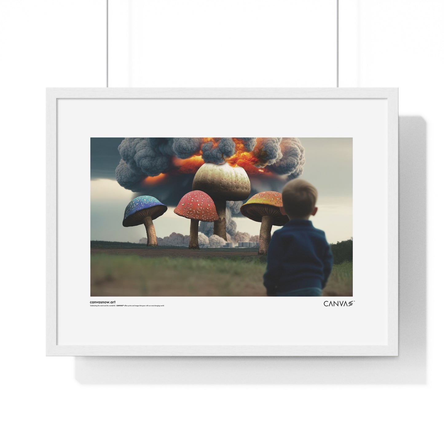CANVAS™ TOASTED-MUSHROOMS Landscape Framed Poster