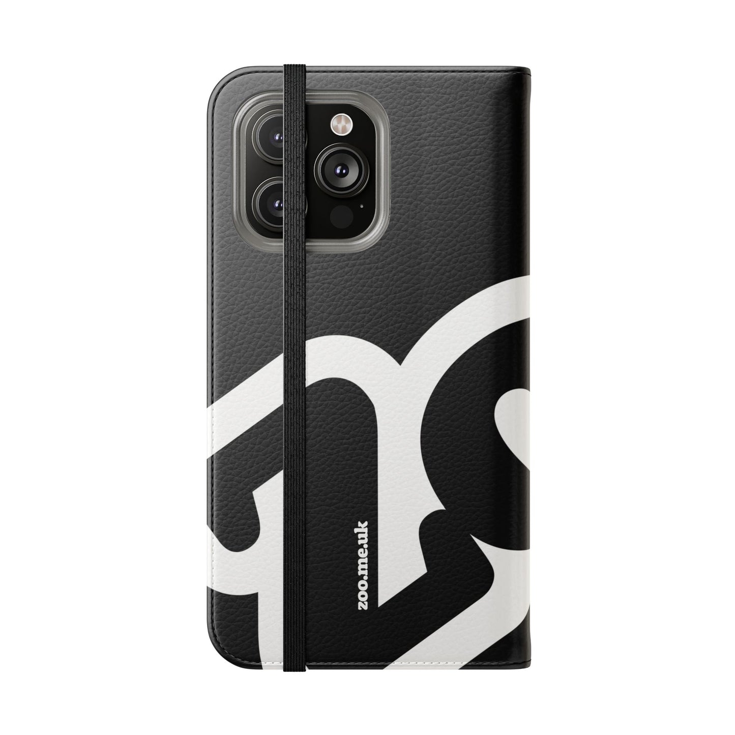 Zoo® Black Flip Case - Phone Wallet with Card Holder