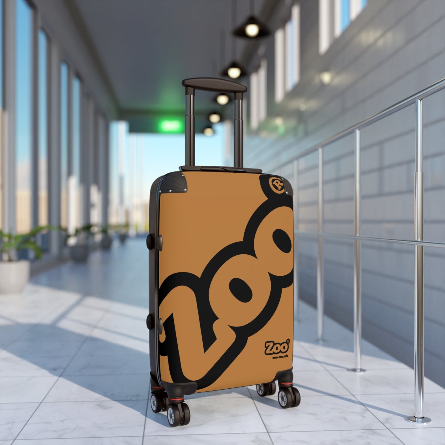 Zoo® Black on Light brown - Black Suitcase