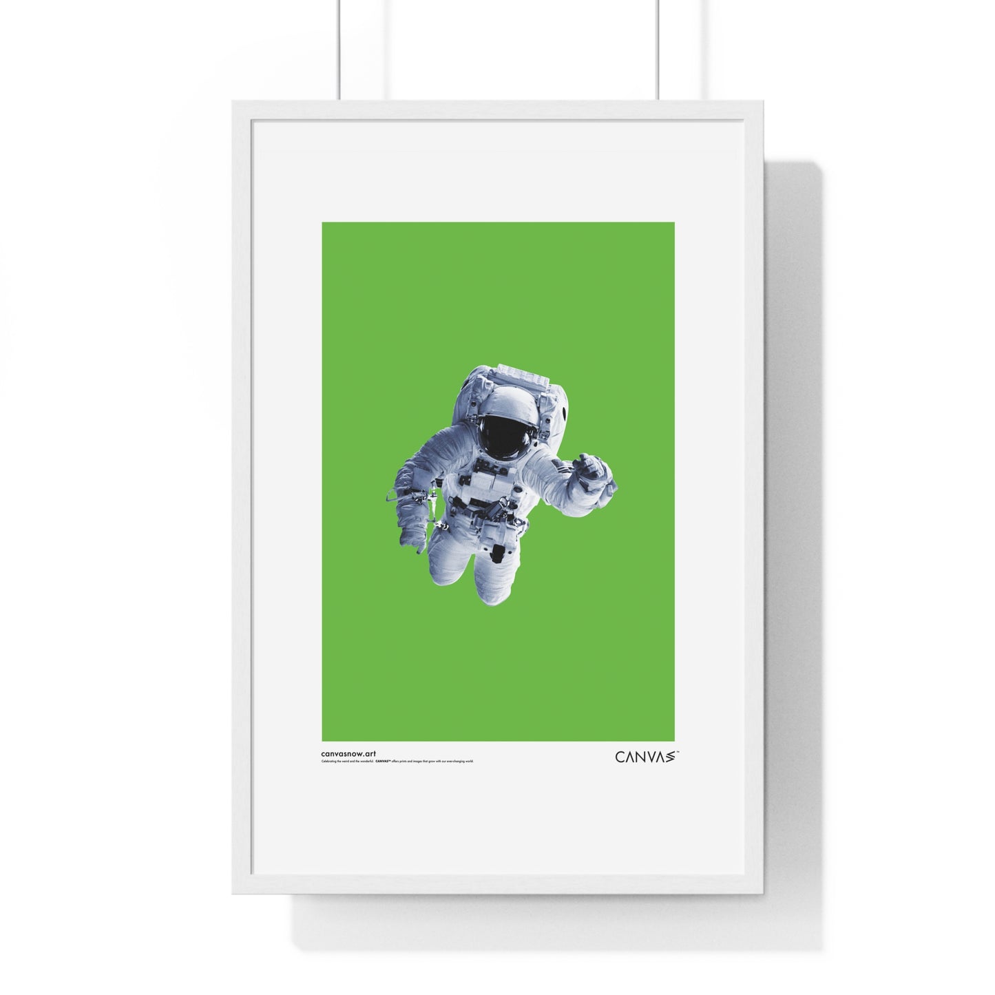 CANVAS™ SPACEMAN-GREENSCREEN Portrait Framed Poster