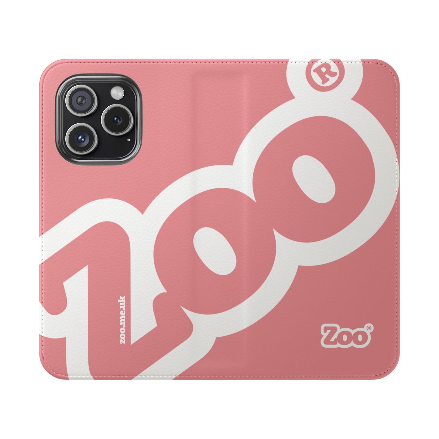 Zoo® Rose Pink Flip Case - Phone Wallet with Card Holder