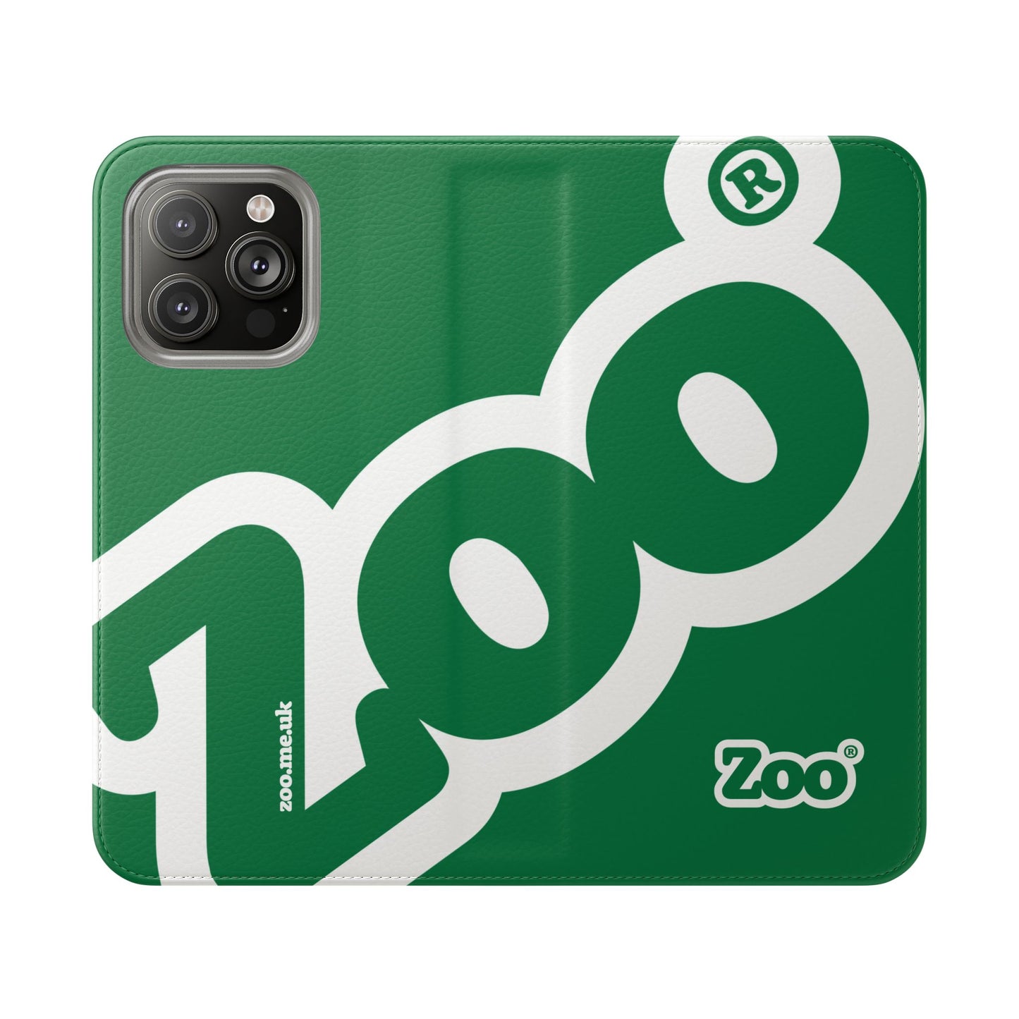 Zoo® Dark Green Flip Case - Phone Wallet with Card Holder