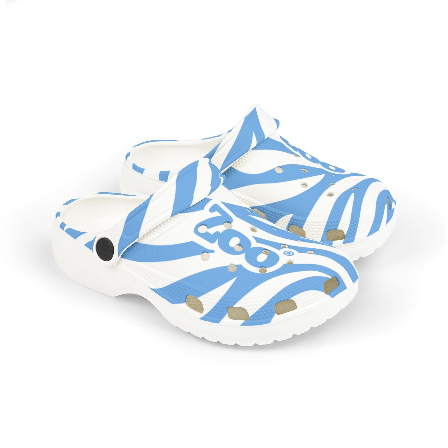 Zoo® Kid's Light Blue & White Sole Clogs