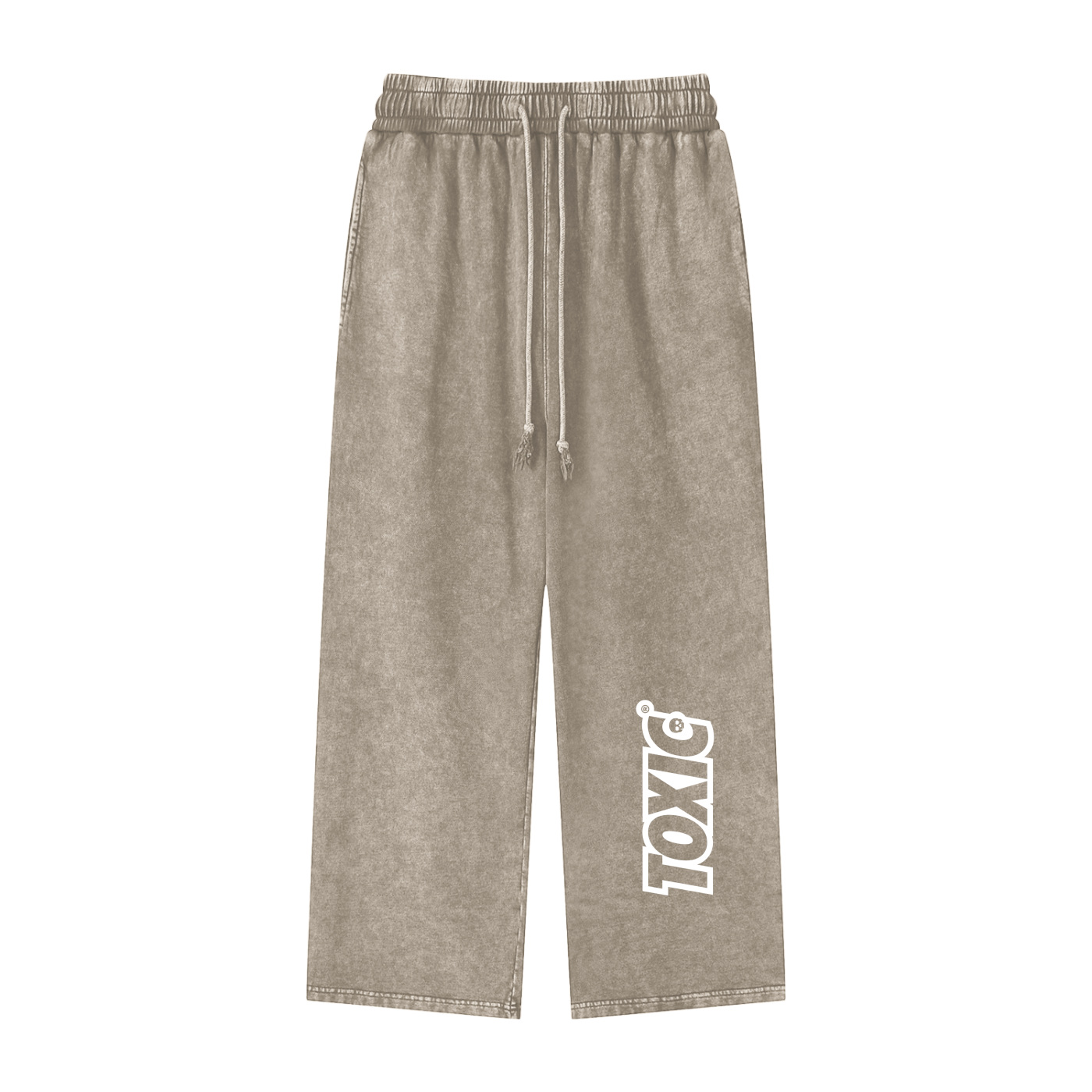 TOXIC® SKULL® Acid Wash Straight Leg Pants - 360 GSM