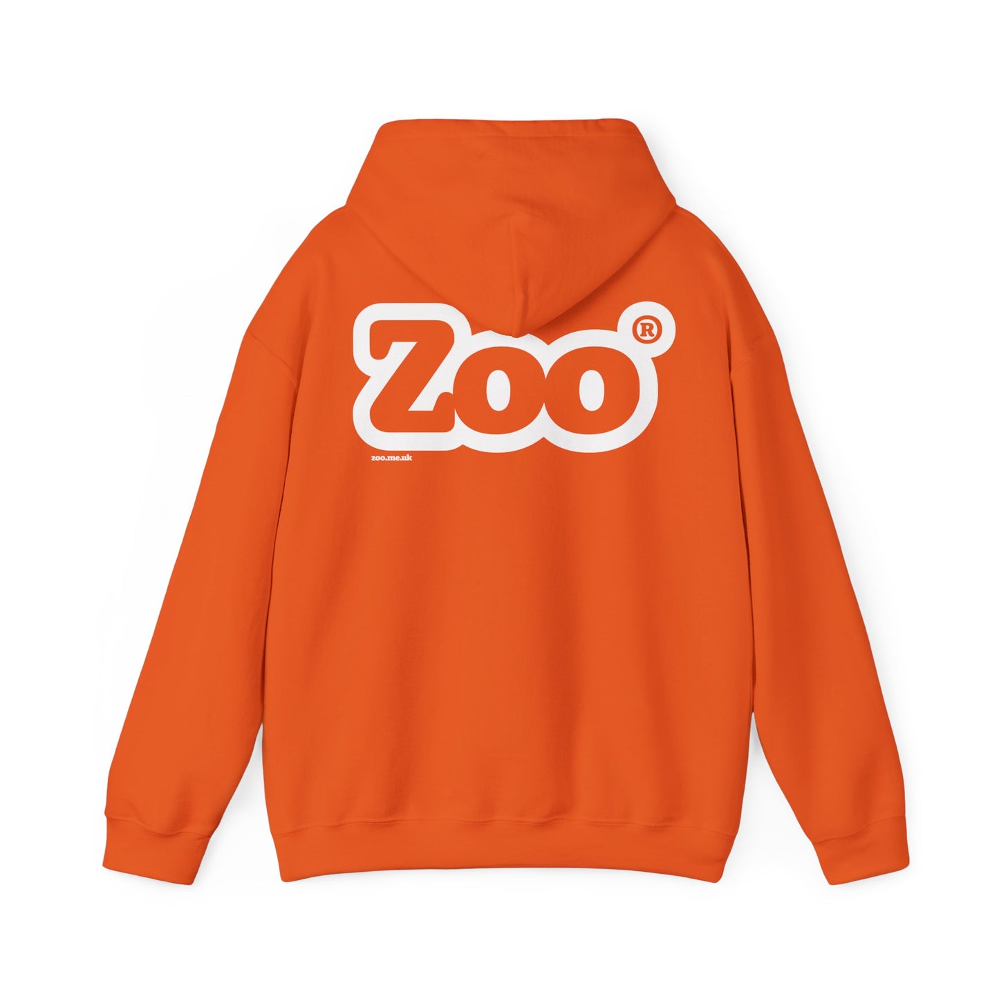 Zoo® White Logo on Orange - Unisex Heavy Blend™ Hoodie