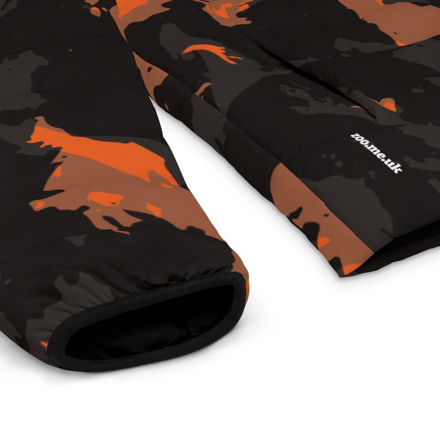 Zoo® Black & Orange Camo - Unisex Puffer Jacket