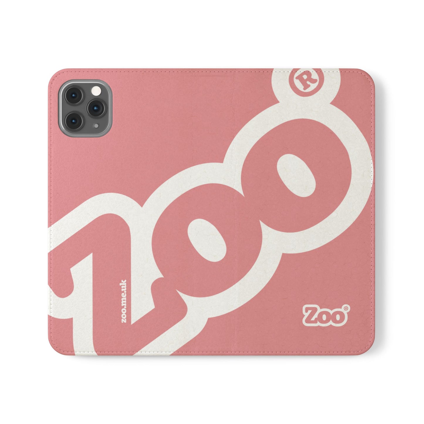 Zoo® Rose Pink Flip Case - Phone Wallet with Card Holder