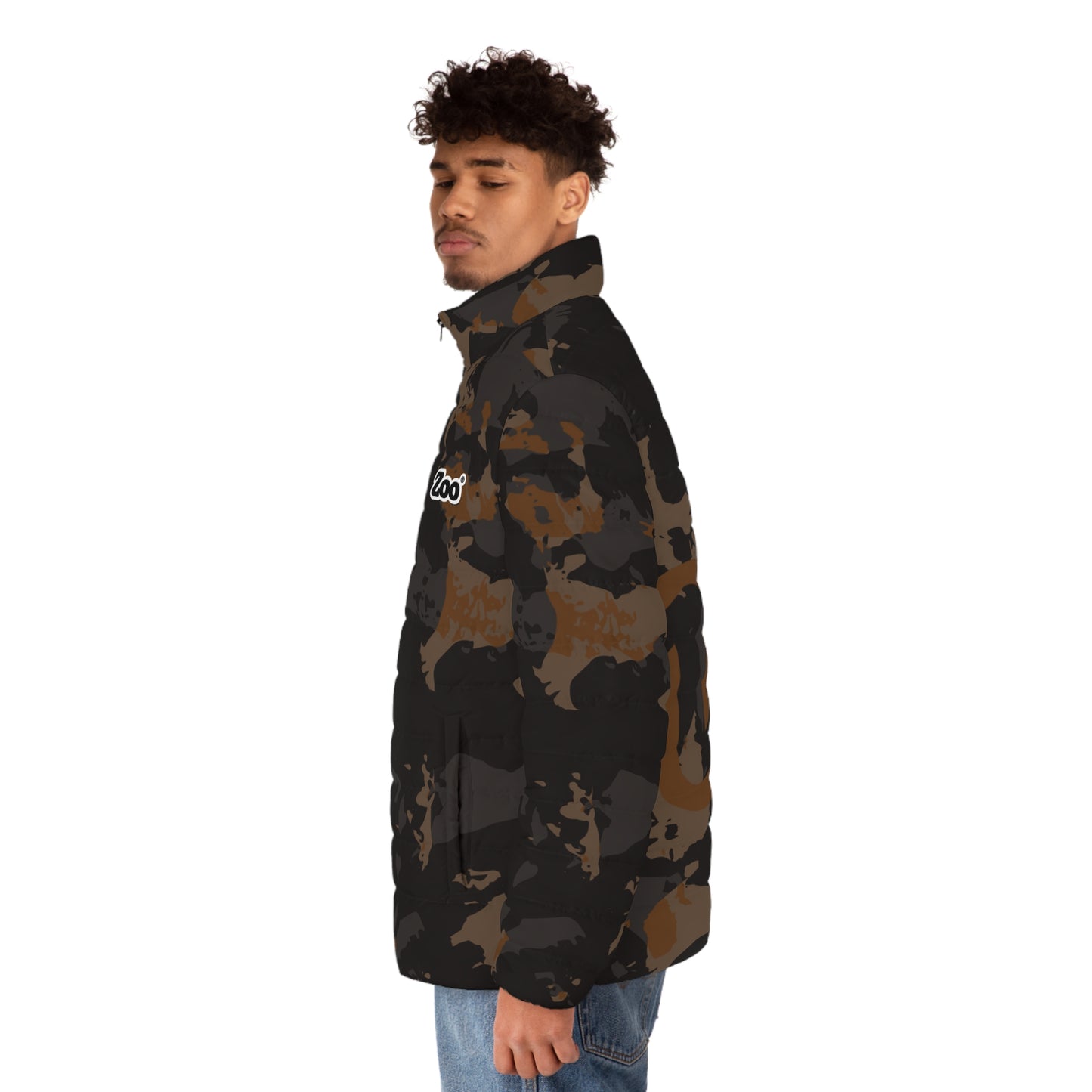 Zoo® Black & Brown Camo - Unisex Puffer Jacket