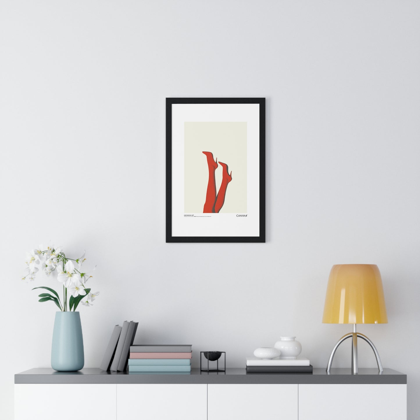 CANVAS™ RED-HOT-LEGS Portrait Framed Poster