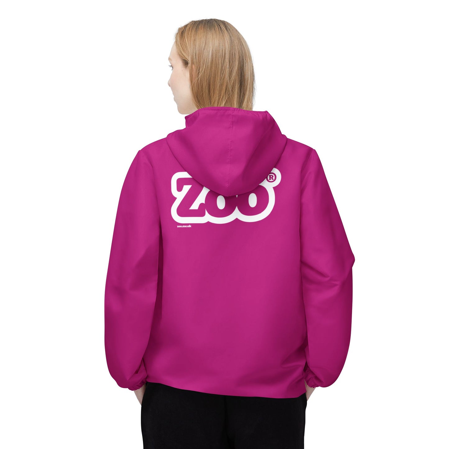 Zoo® Pink with White - Ladies Windbreaker Jacket