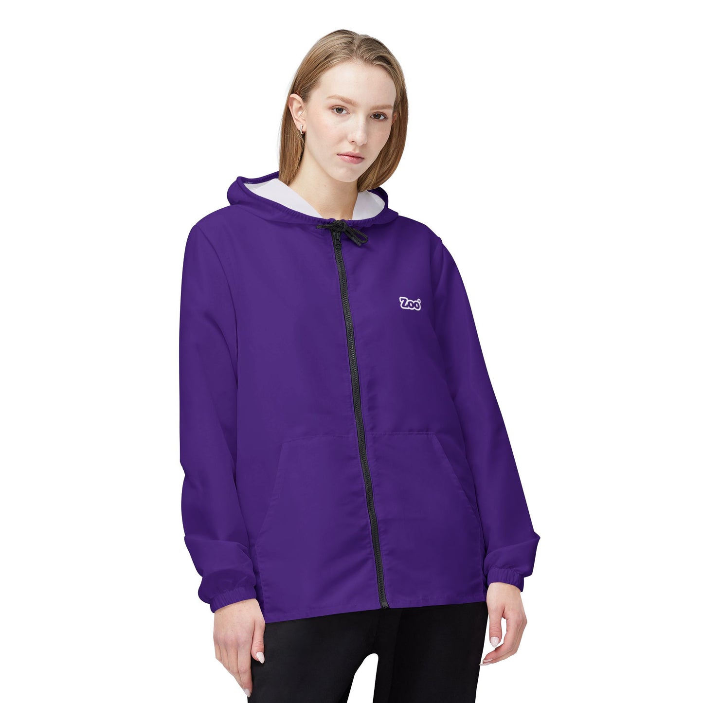 Zoo® Purple with White - Ladies Windbreaker Jacket