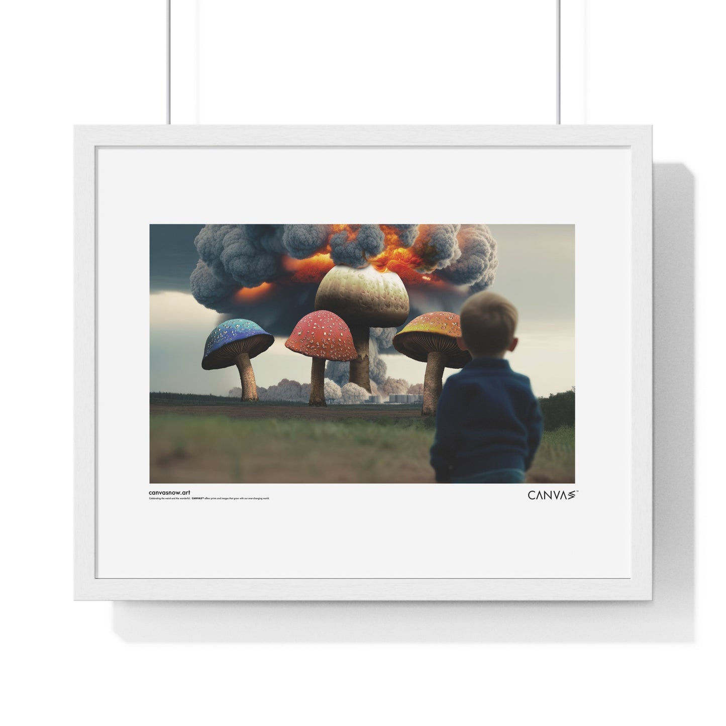 CANVAS™ TOASTED-MUSHROOMS Landscape Framed Poster
