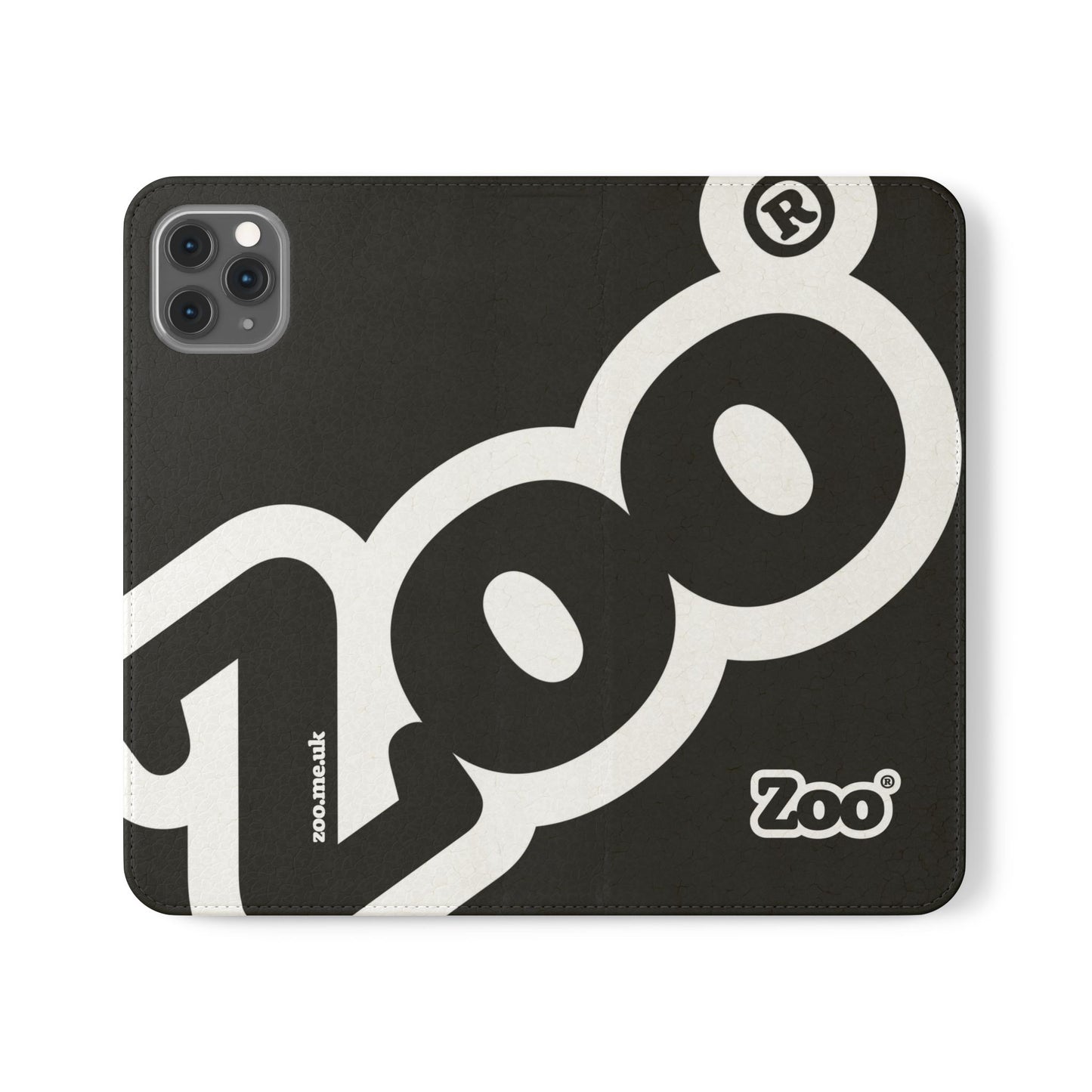 Zoo® Black Flip Case - Phone Wallet with Card Holder