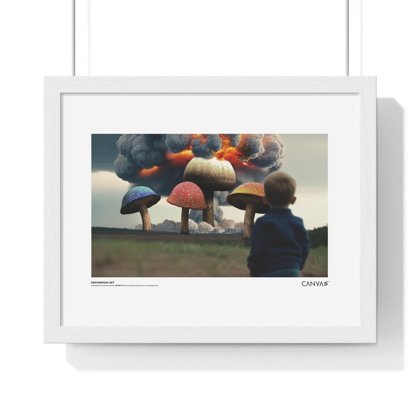 CANVAS™ TOASTED-MUSHROOMS Landscape Framed Poster