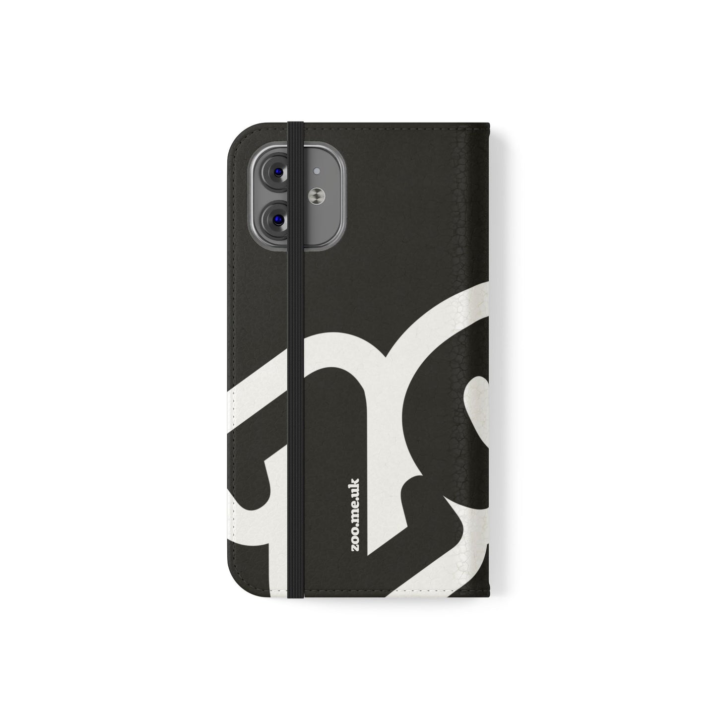 Zoo® Black Flip Case - Phone Wallet with Card Holder