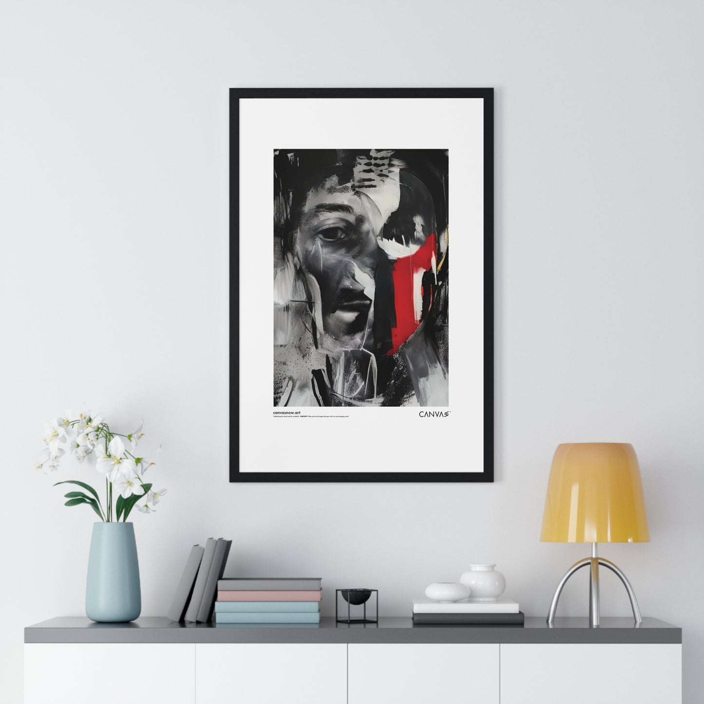 CANVAS™ MAN-BLUR Portrait Framed Poster