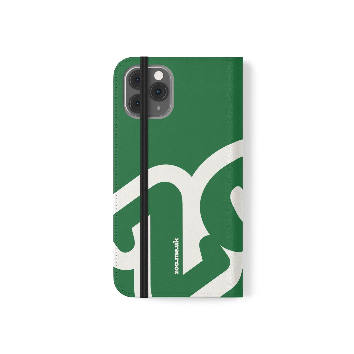 Zoo® Dark Green Flip Case - Phone Wallet with Card Holder