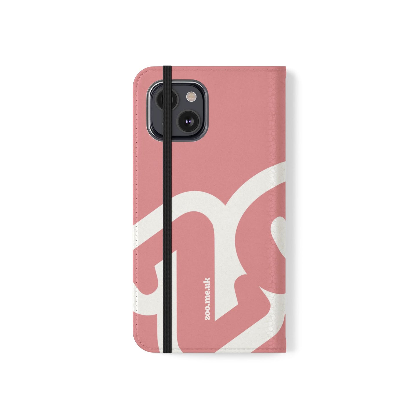Zoo® Rose Pink Flip Case - Phone Wallet with Card Holder