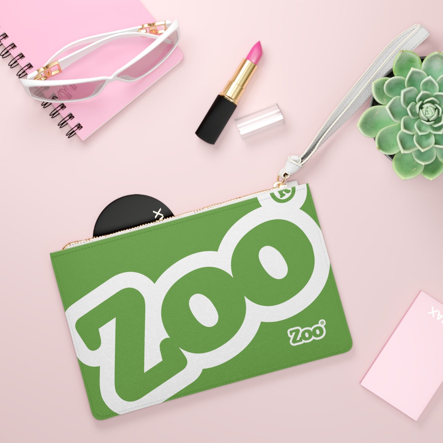Zoo® Light Green with White Clutch Bag