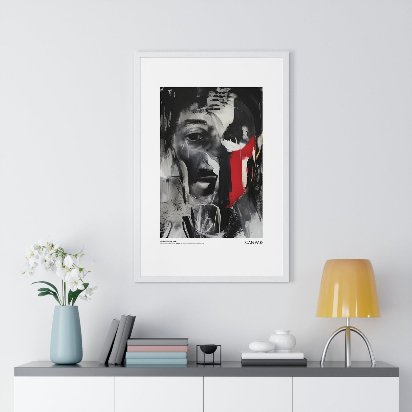 CANVAS™ MAN-BLUR Portrait Framed Poster