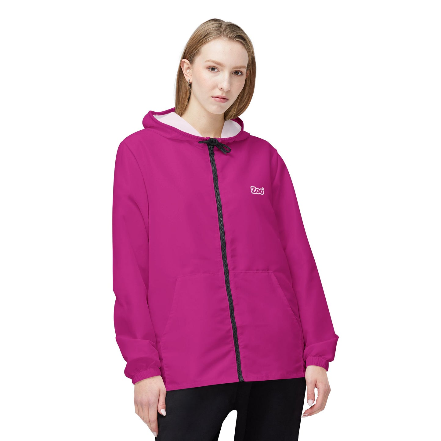 Zoo® Pink with White - Ladies Windbreaker Jacket