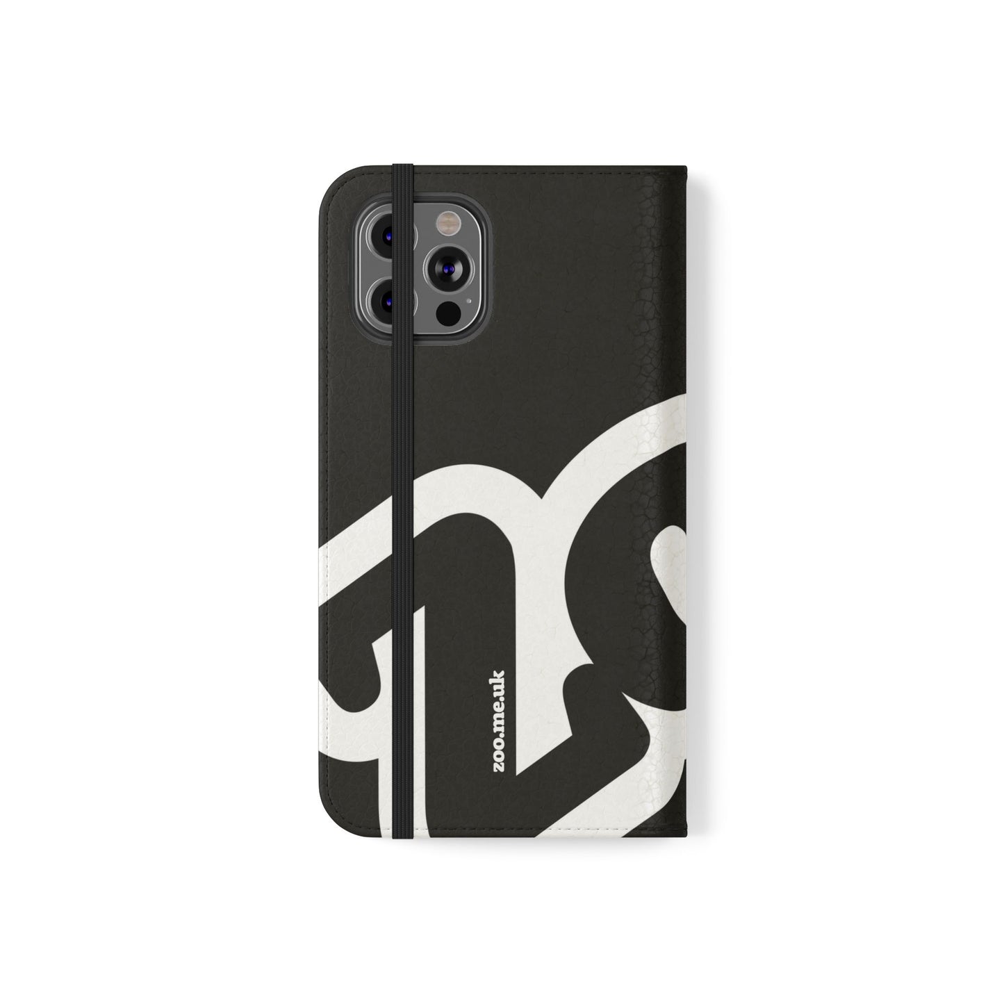 Zoo® Black Flip Case - Phone Wallet with Card Holder