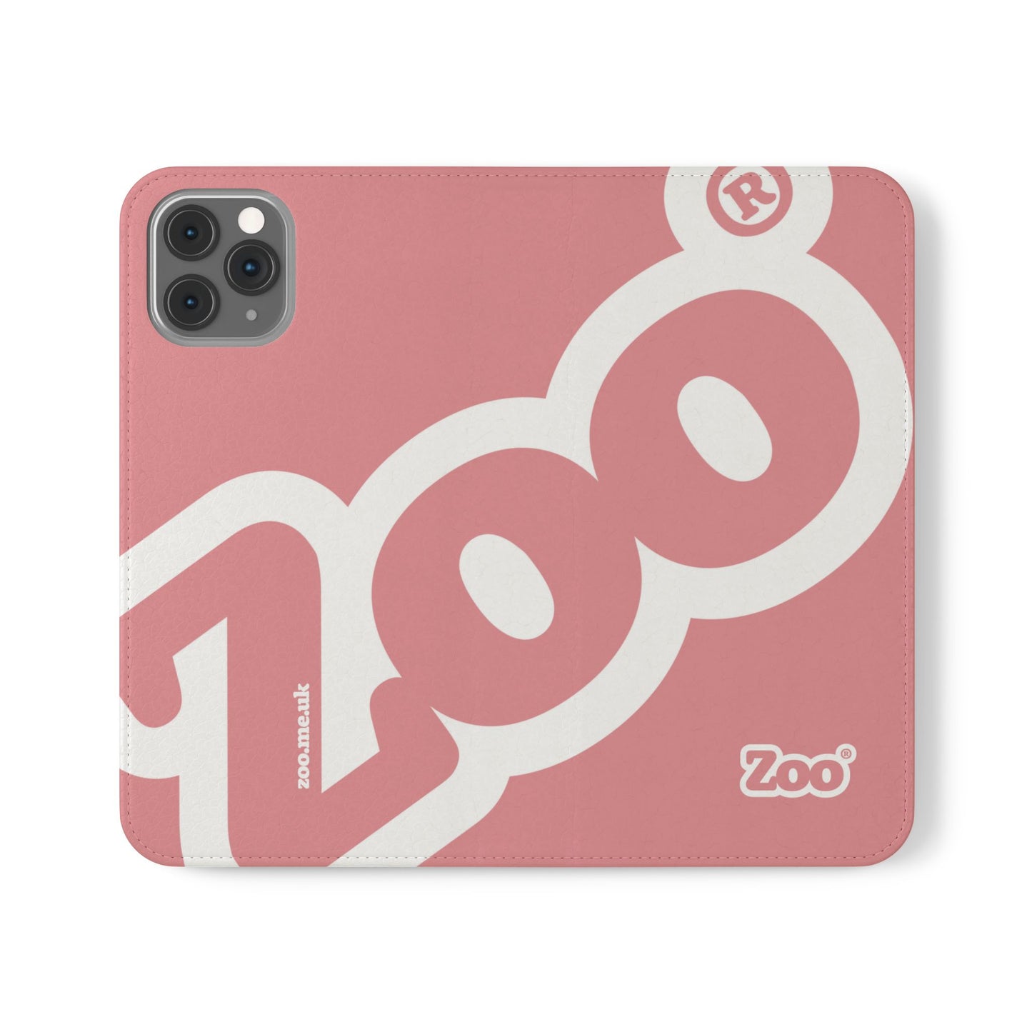 Zoo® Rose Pink Flip Case - Phone Wallet with Card Holder