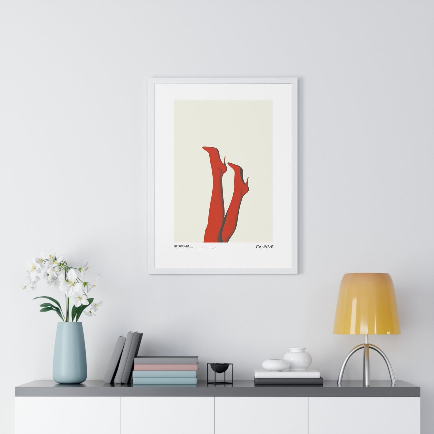 CANVAS™ RED-HOT-LEGS Portrait Framed Poster