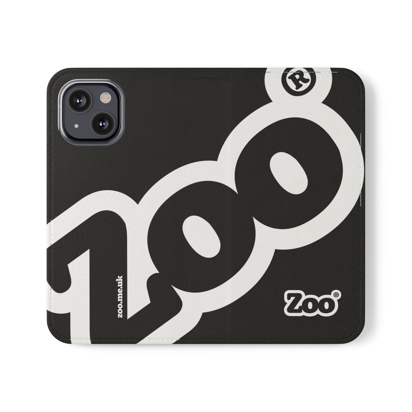 Zoo® Black Flip Case - Phone Wallet with Card Holder