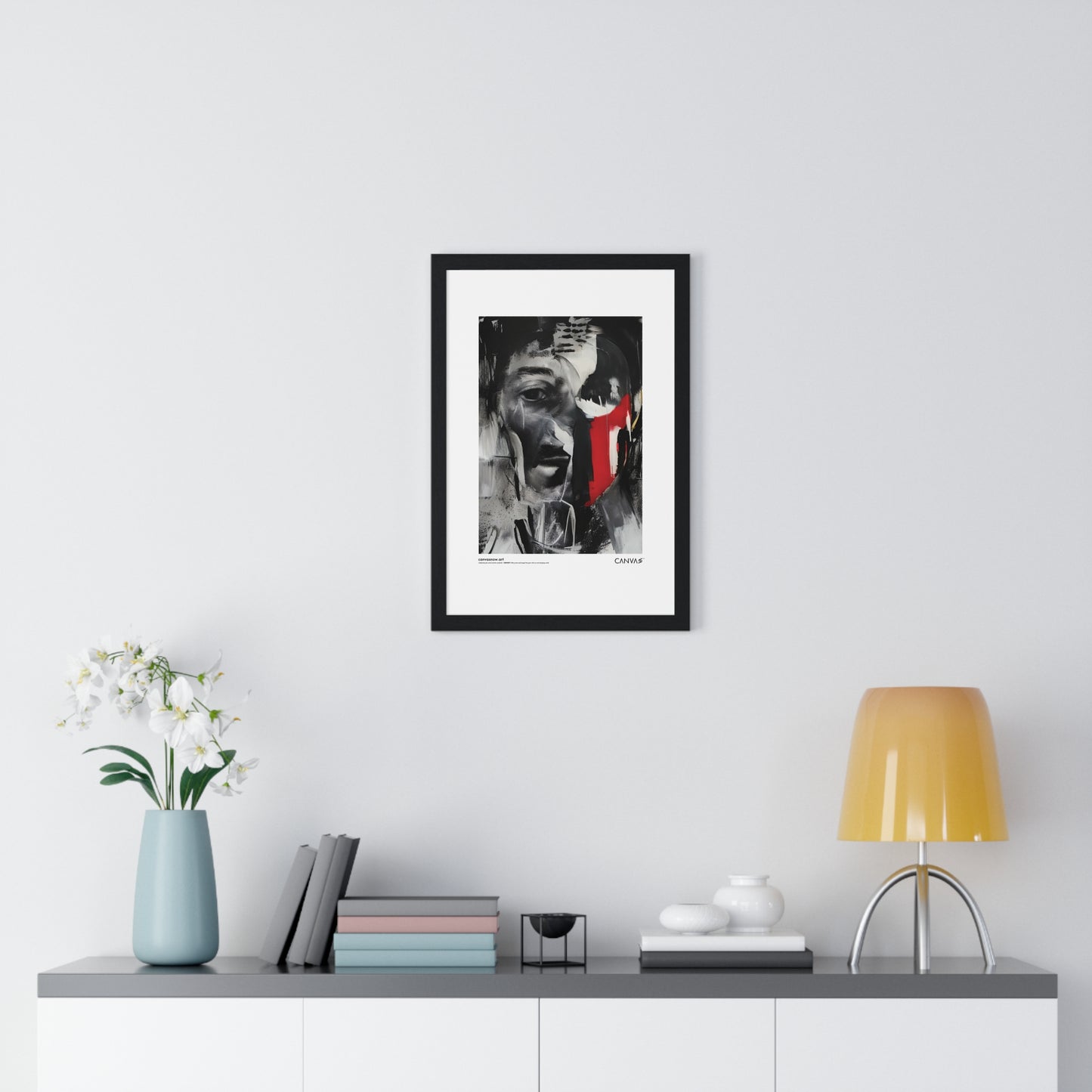 CANVAS™ MAN-BLUR Portrait Framed Poster