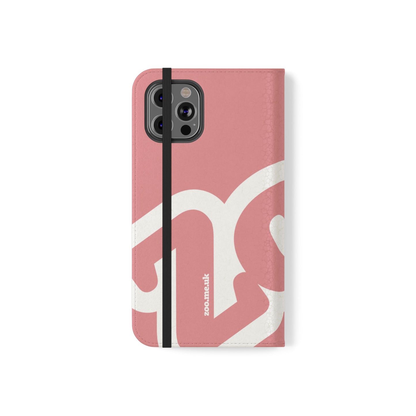 Zoo® Rose Pink Flip Case - Phone Wallet with Card Holder