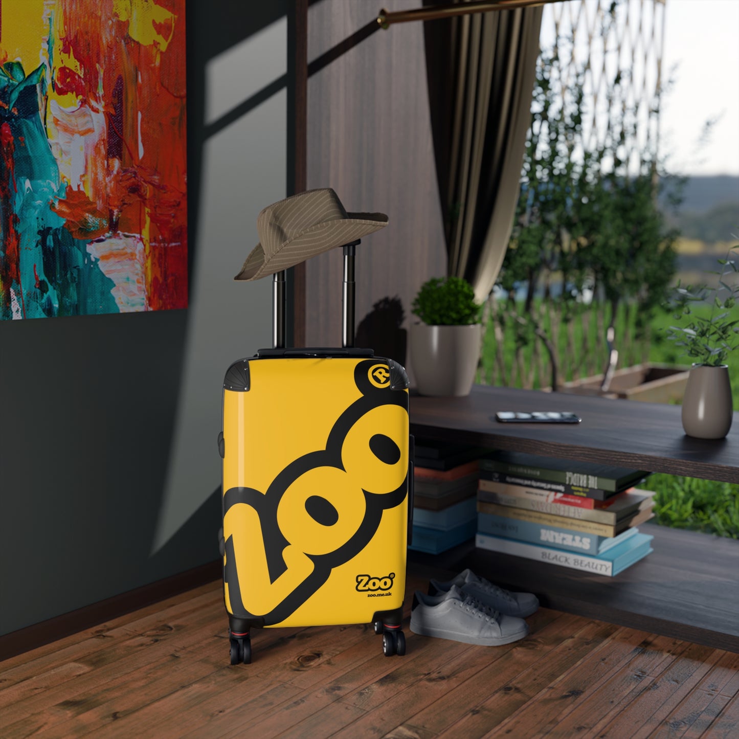 Zoo® Black on Yellow - Black Suitcase