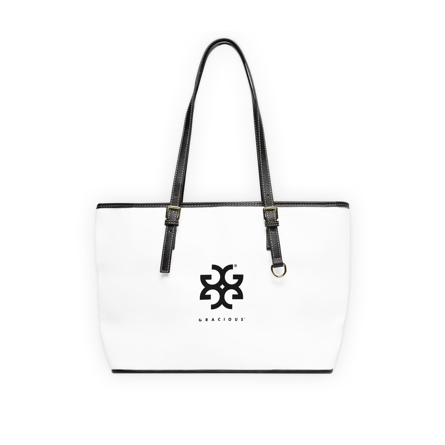 GRACIOUS™ White Stylish PU Leather Shoulder Bag
