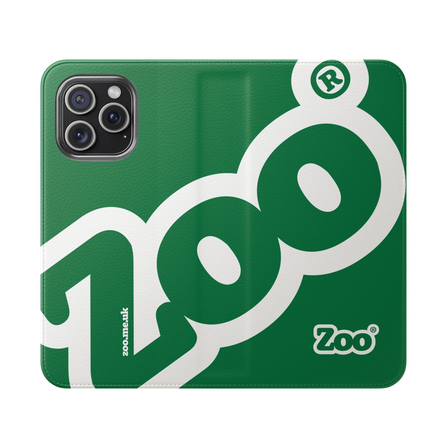 Zoo® Dark Green Flip Case - Phone Wallet with Card Holder