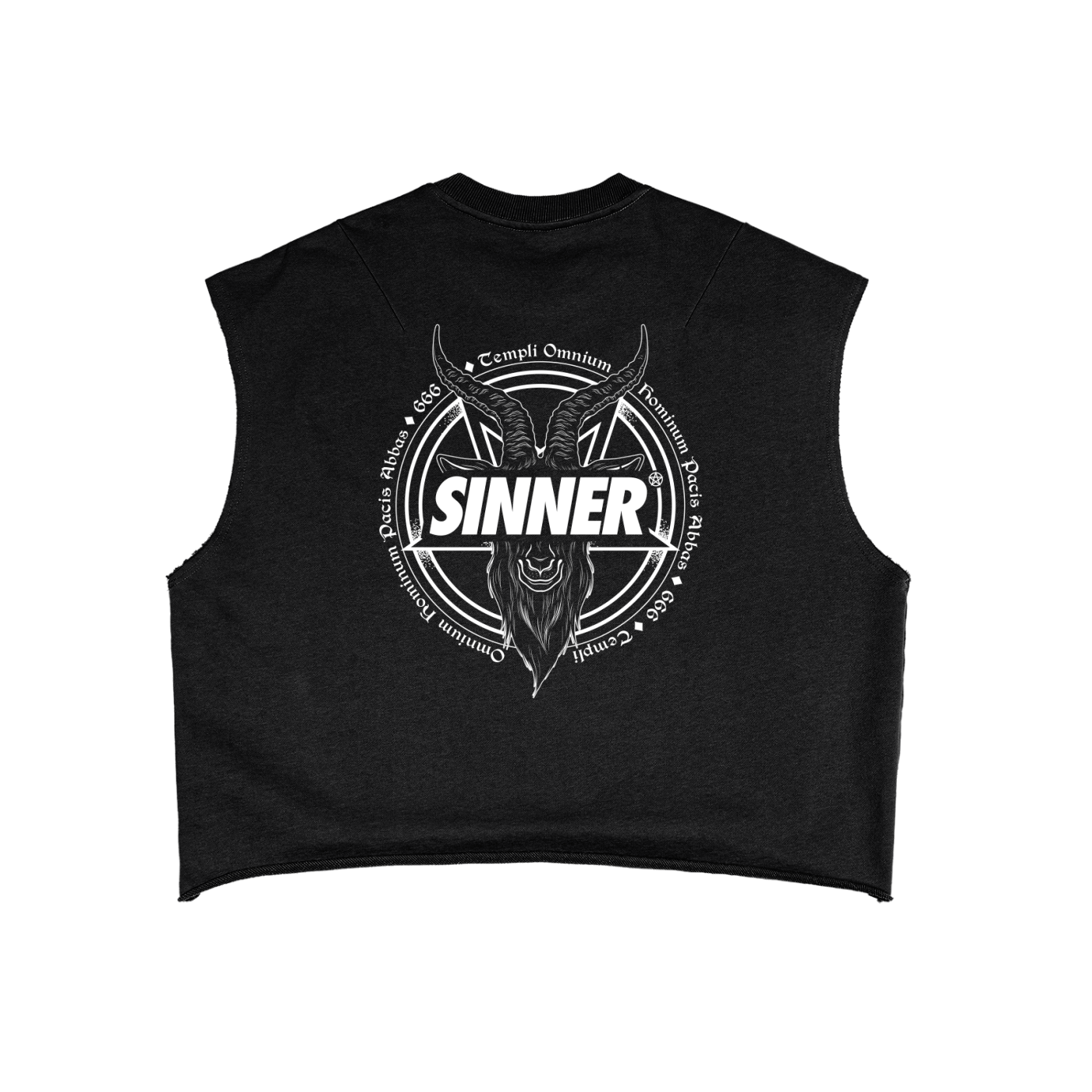 SINNER© White on Black or Grey Unisex French Terry Boxy Tank Top