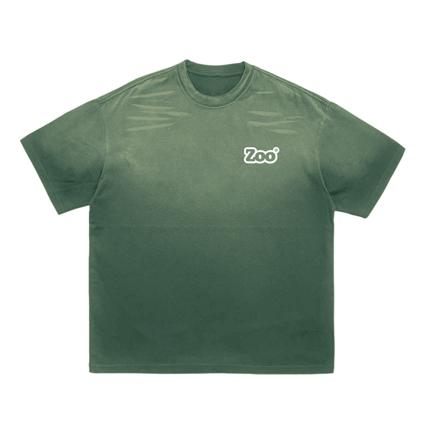 Zoo® Vintage Washed Tiger Stripes Dyed Gradient T-Shirt - 250 GSM