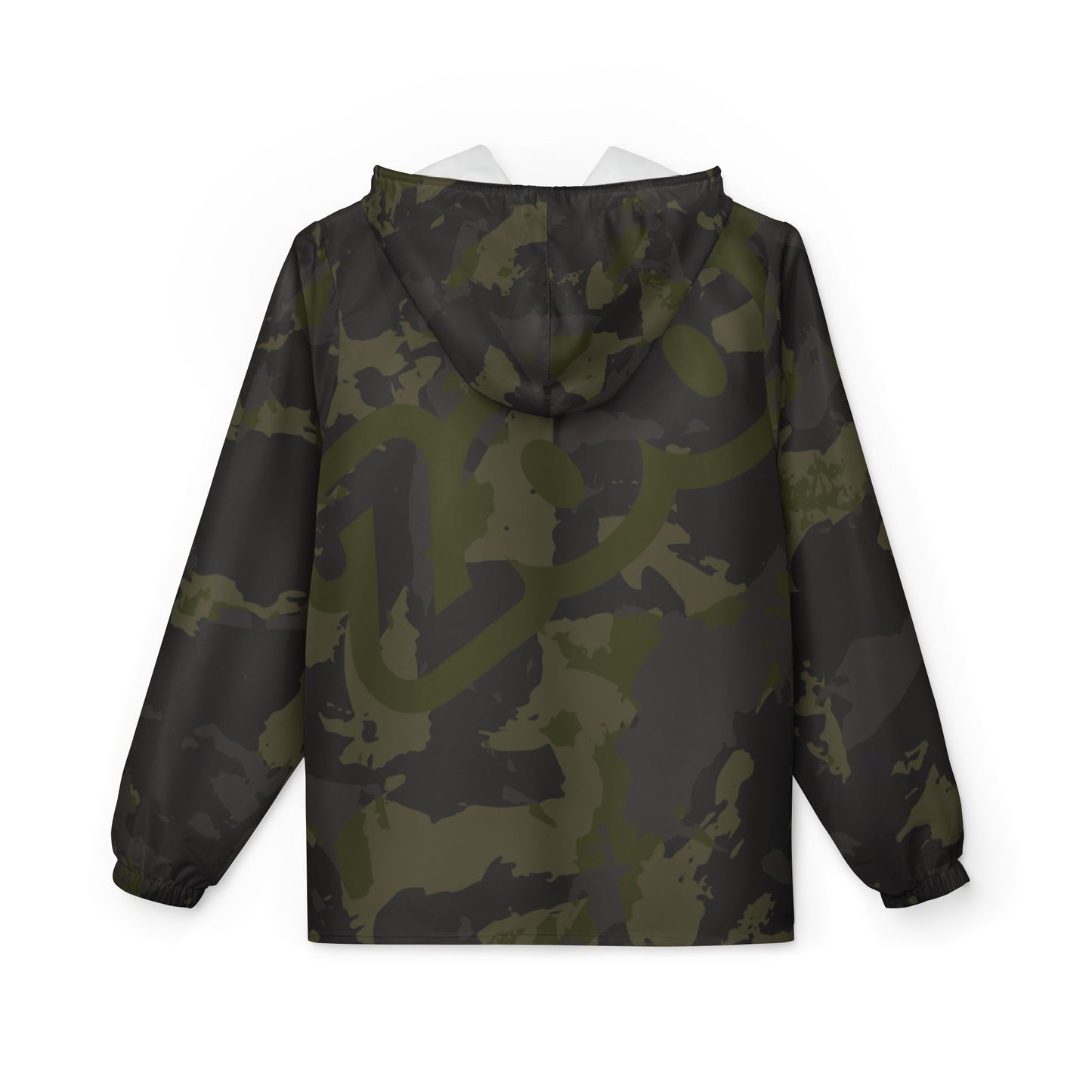 Zoo® Black & Forest Green - Unisex Camo Windbreaker Jacket