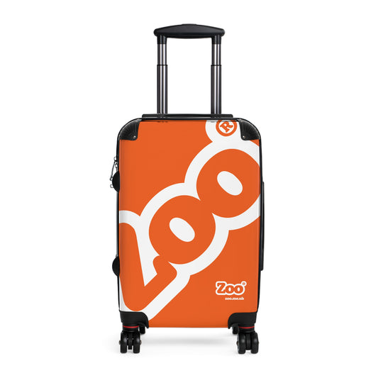 Zoo® White on Orange - Black Suitcase