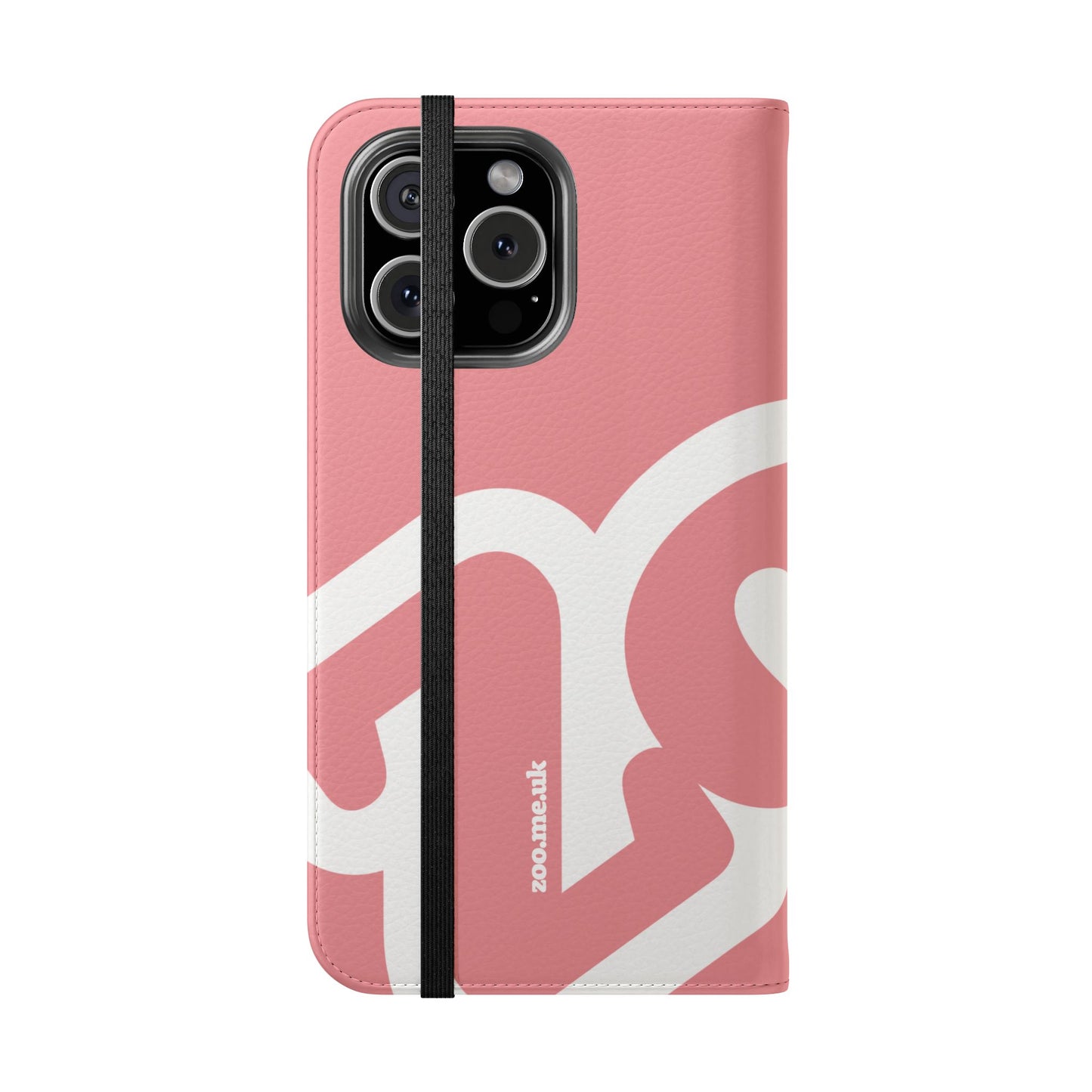 Zoo® Rose Pink Flip Case - Phone Wallet with Card Holder