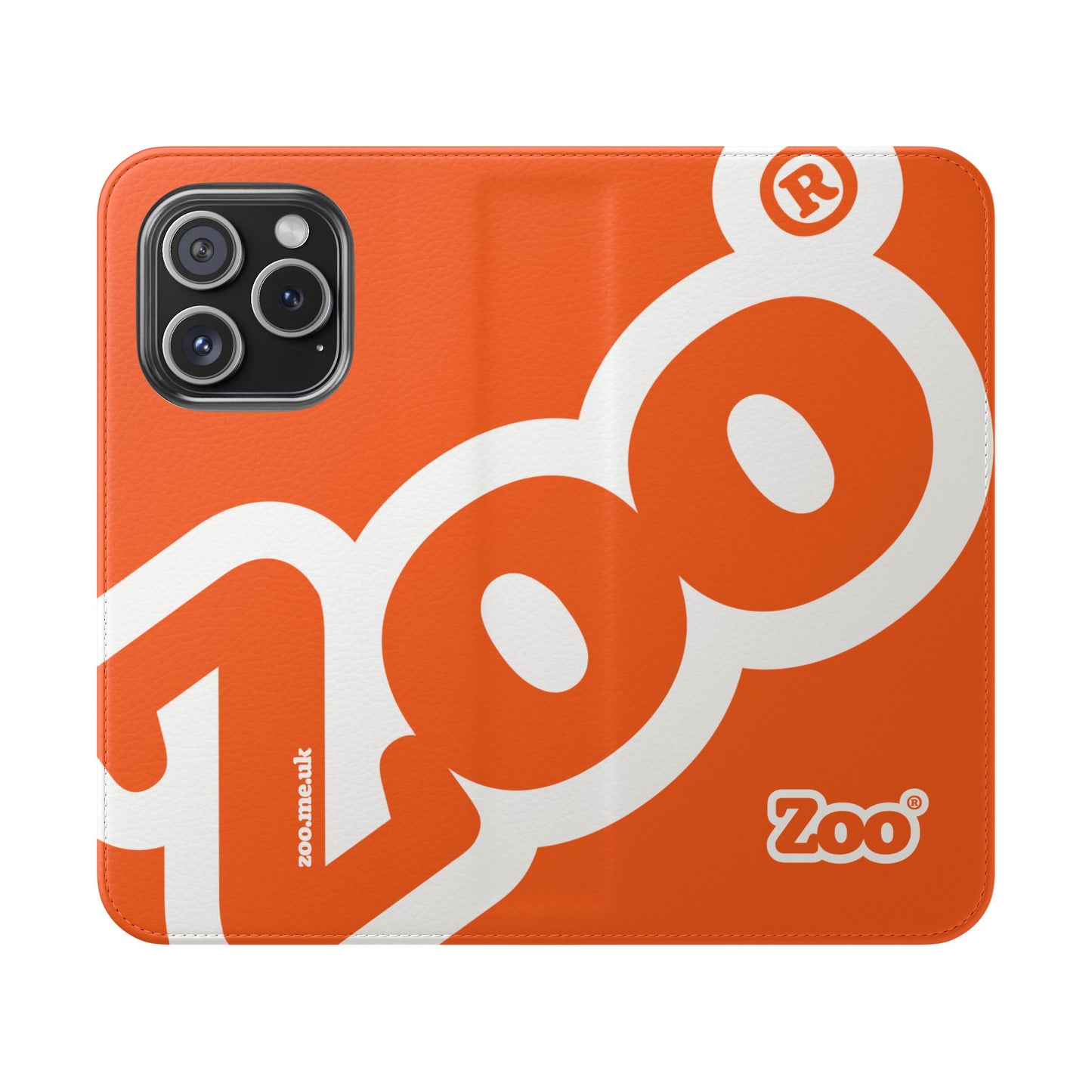 Zoo® Orange Flip Case - Phone Wallet with Card Holder