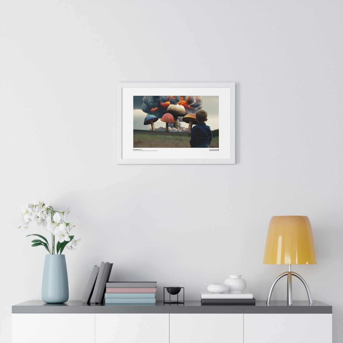 CANVAS™ TOASTED-MUSHROOMS Landscape Framed Poster