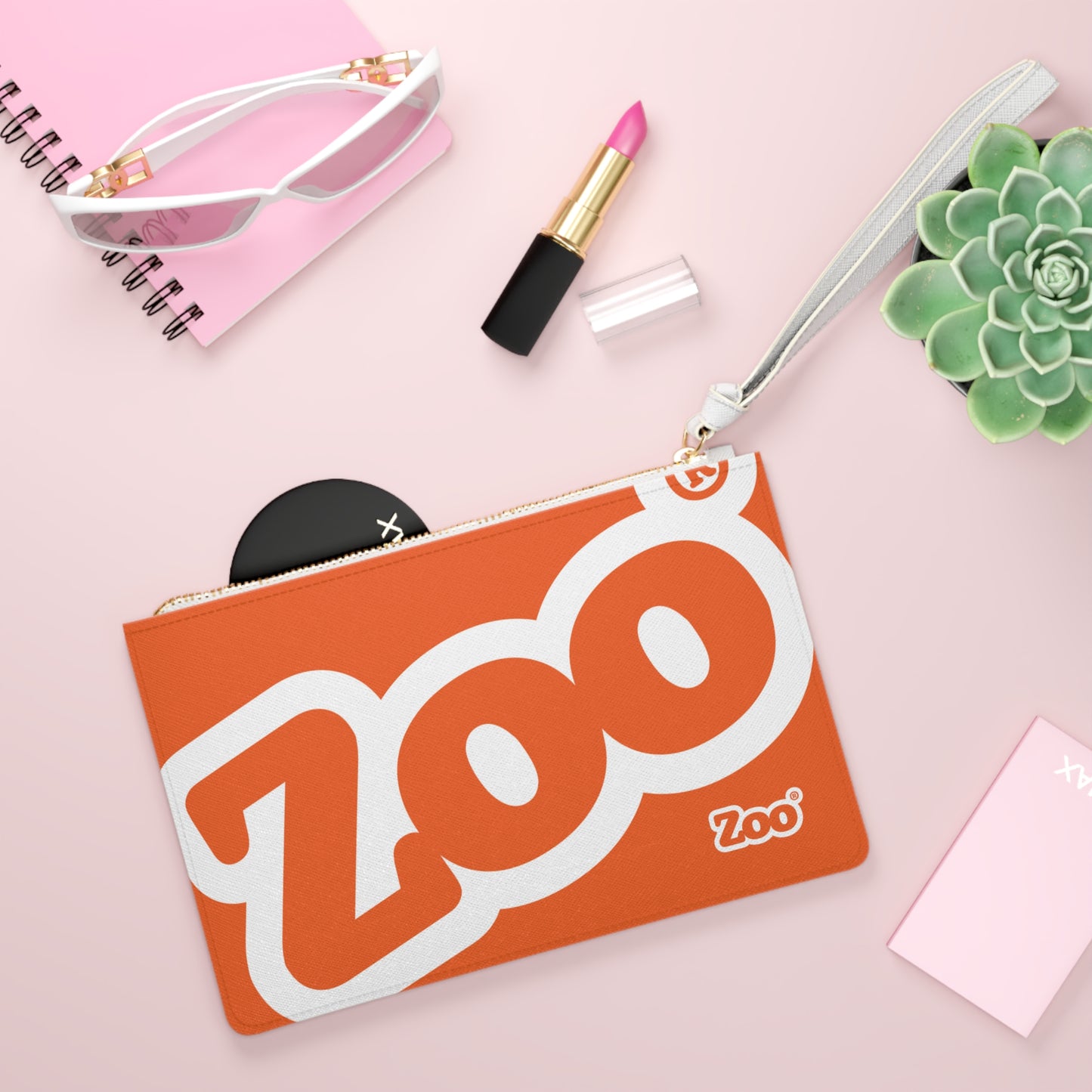 Zoo® Light Orange with White Clutch Bag