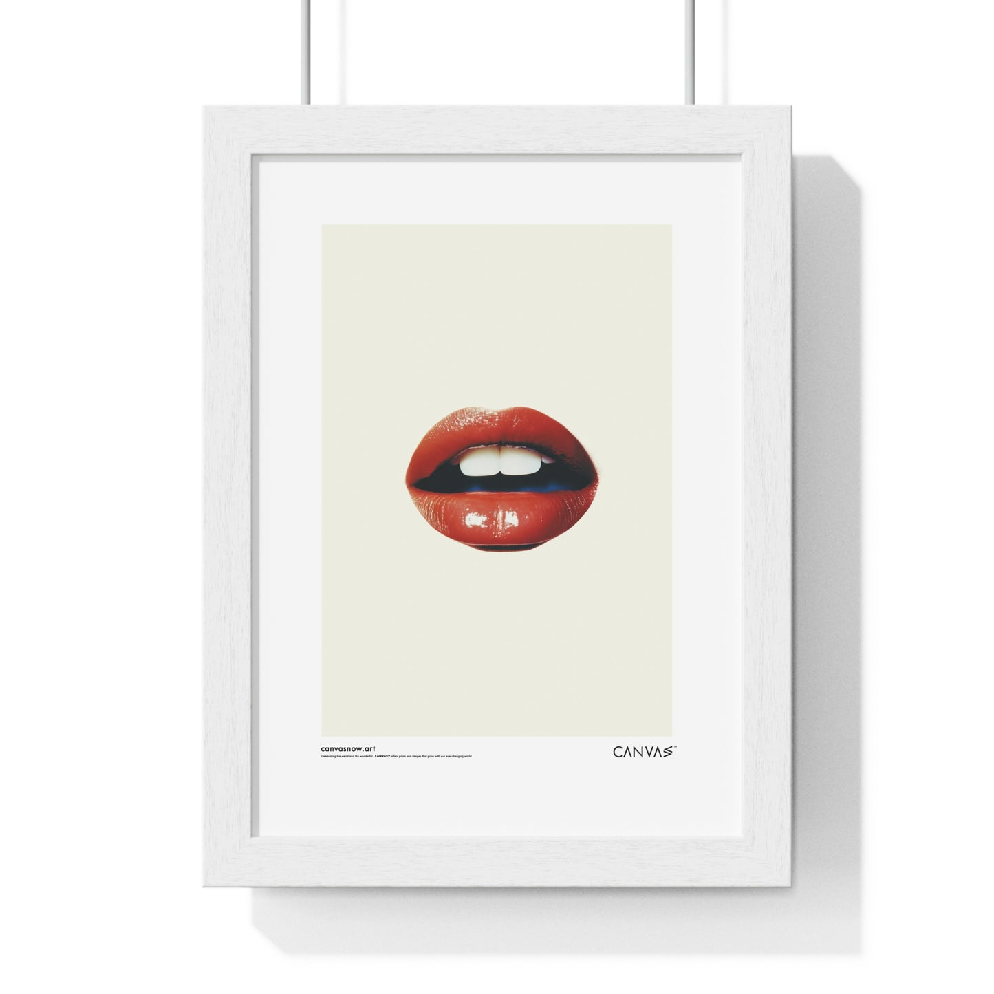 CANVAS™ RED-LIPS-TALK Portrait Framed Poster