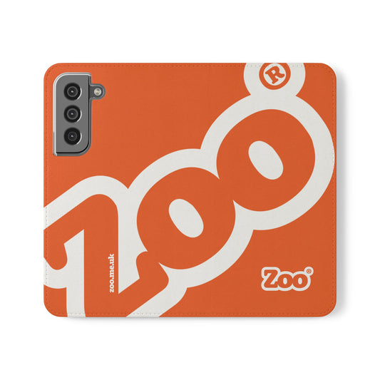 Zoo® Orange Flip Case - Phone Wallet with Card Holder