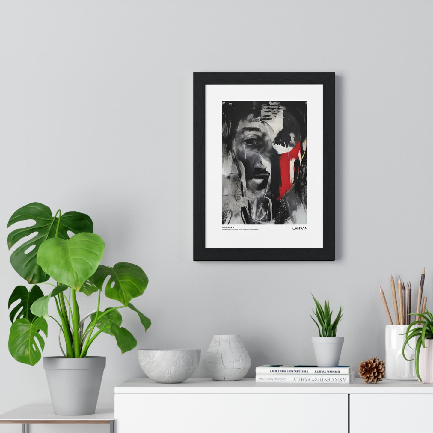 CANVAS™ MAN-BLUR Portrait Framed Poster