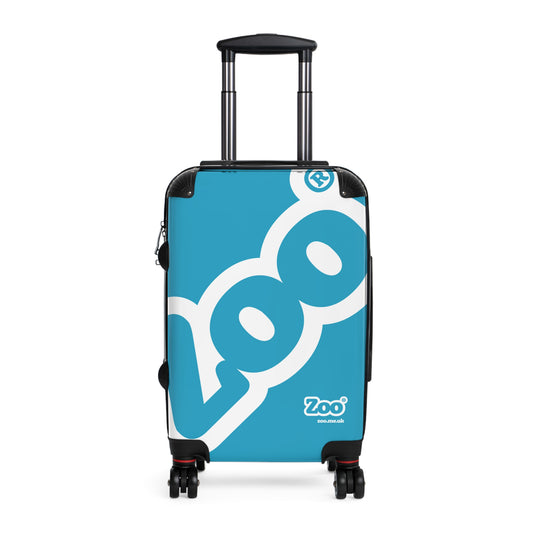 Zoo® White on Turquoise - Black Suitcase
