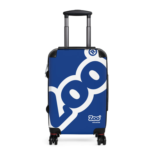 Zoo® White on Dark Blue - Black Suitcase