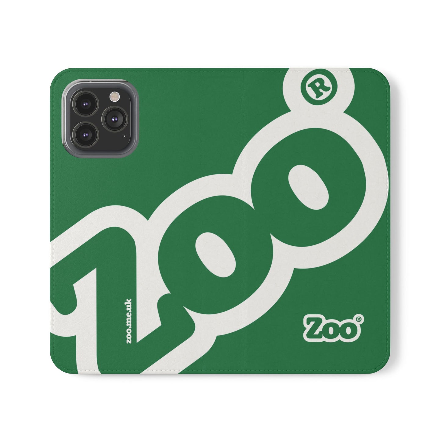 Zoo® Dark Green Flip Case - Phone Wallet with Card Holder